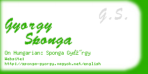 gyorgy sponga business card